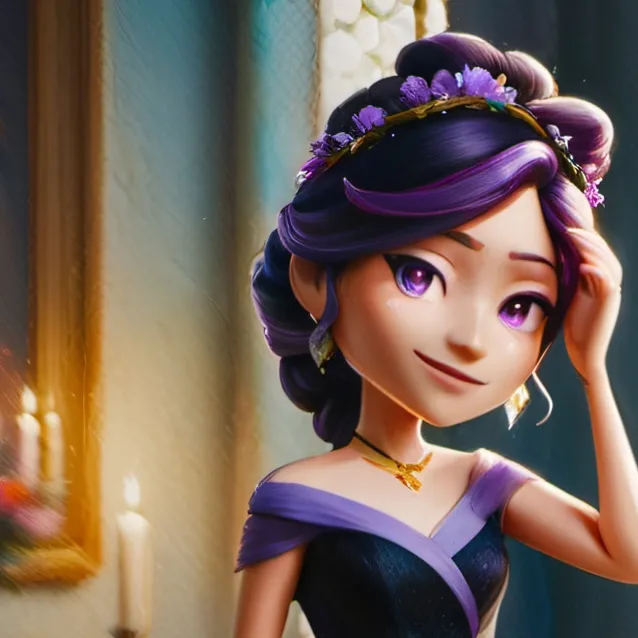 chat with ai character: purple girl 