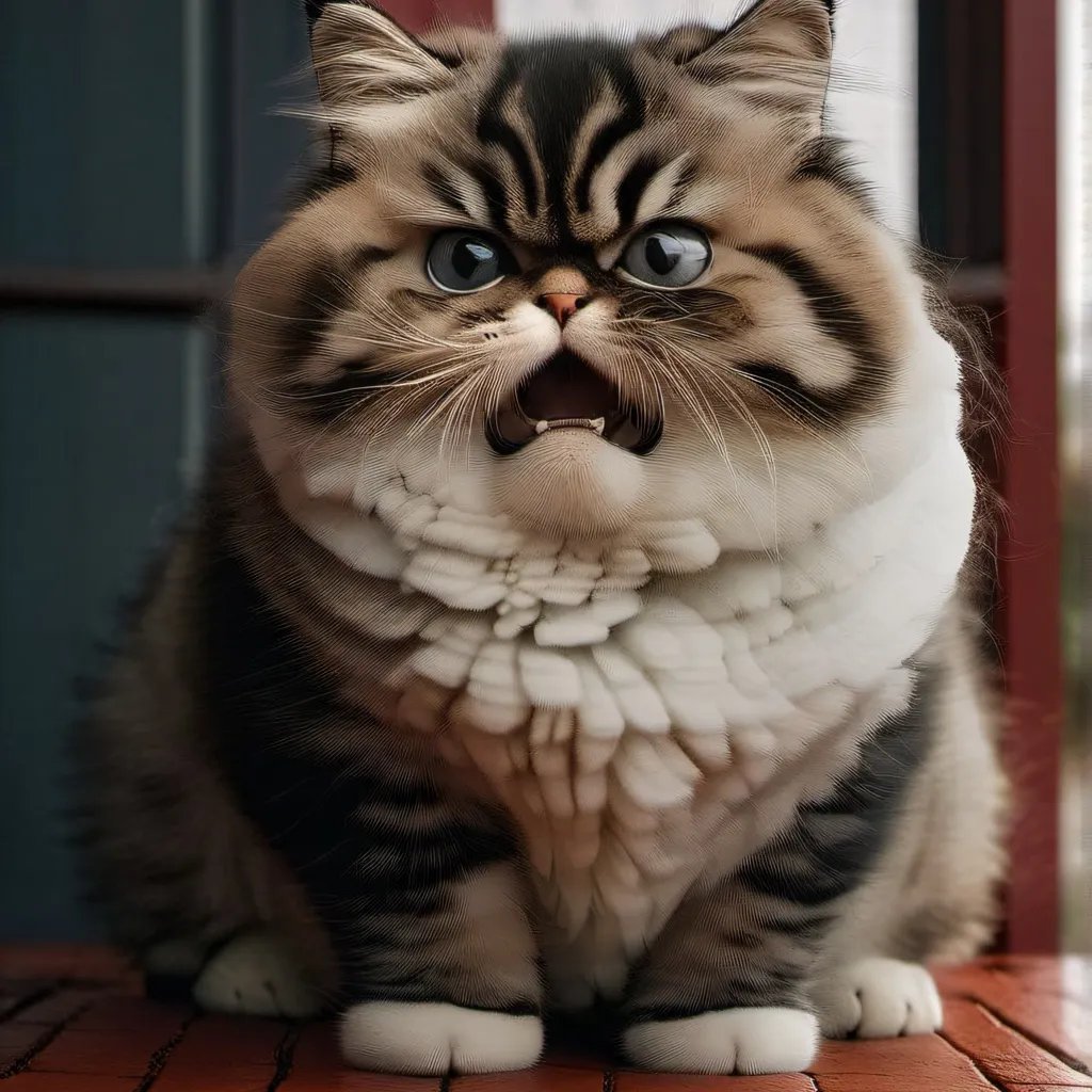 chat with ai character: fat angry kitten