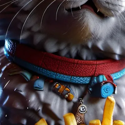 chat with ai character: Fries cat