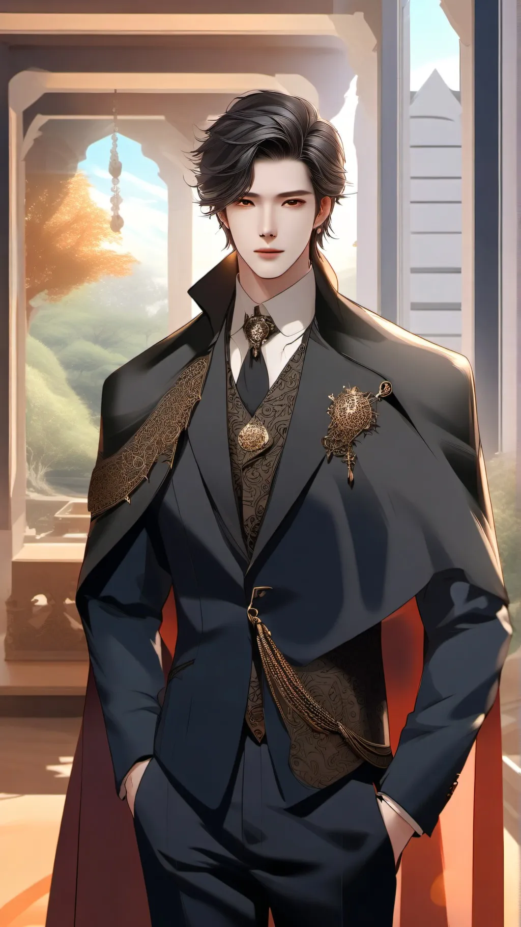 ai character: king of death  background