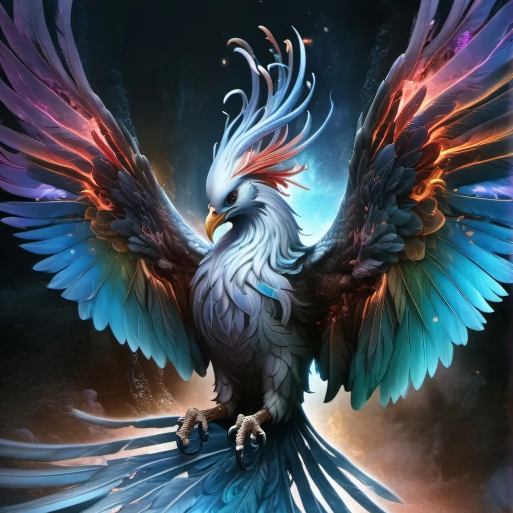 chat with ai character: Rainbow Phoenix 