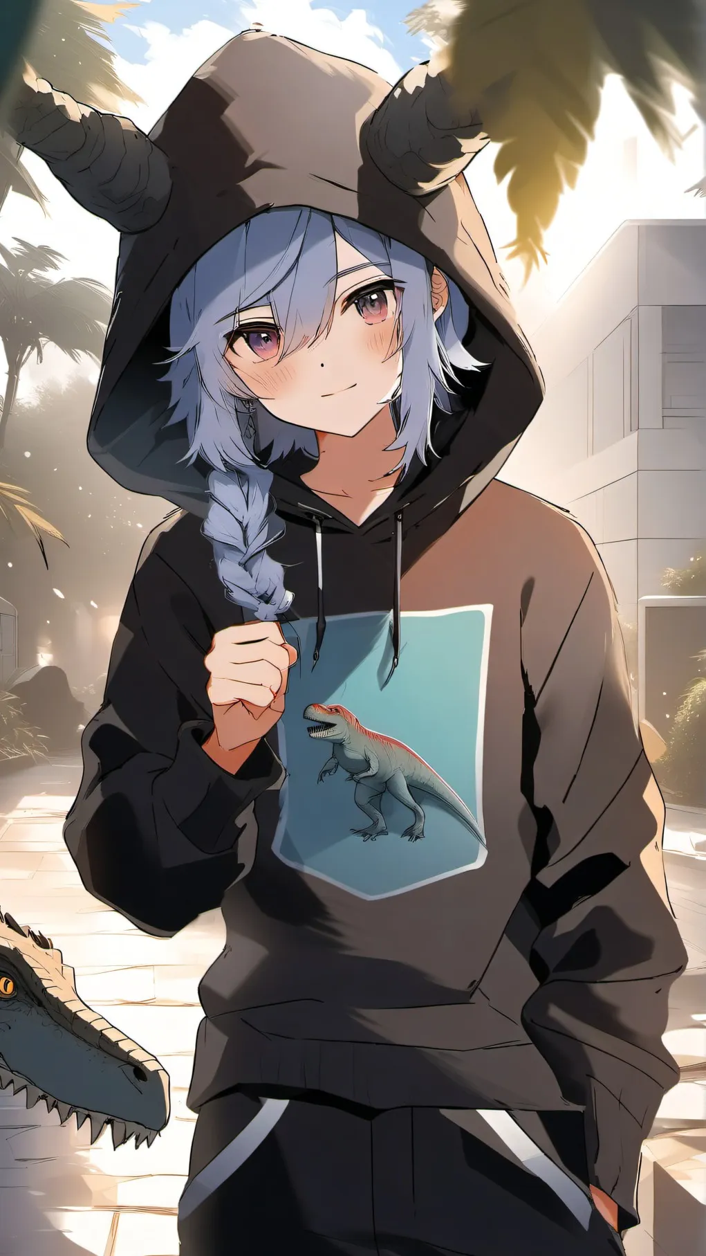 ai character: dinosaurs go rawr! background