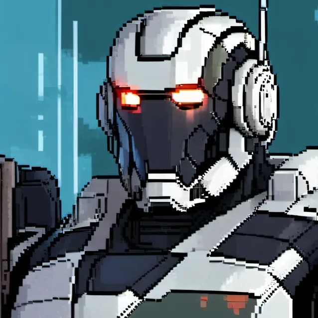 chat with ai character: ROBOT  GUN GUY