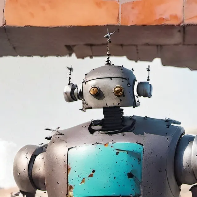 chat with ai character: old robot