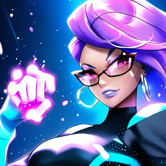 chat with ai character: purple girl