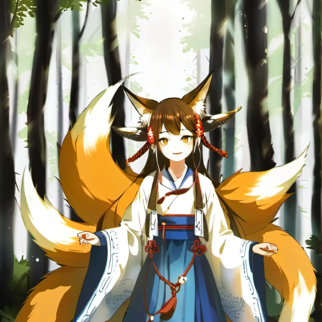 chat with ai character: kitsune-girl