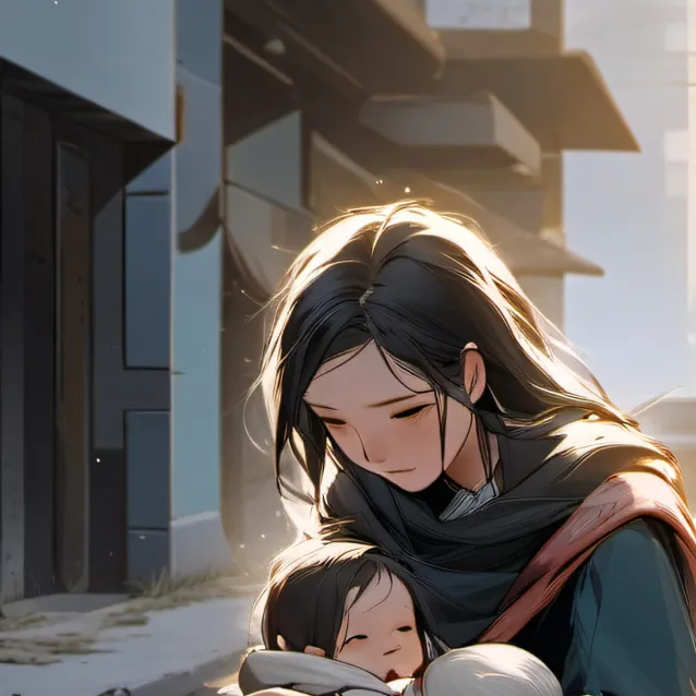 chat with ai character: homeless mother 😔