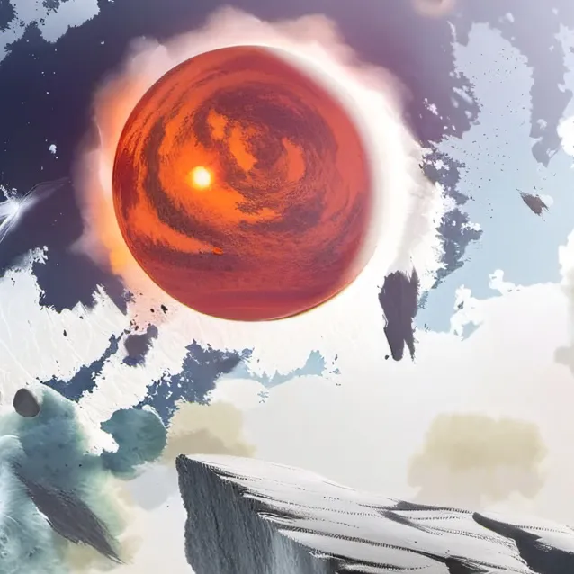 chat with ai character: Red giant sun