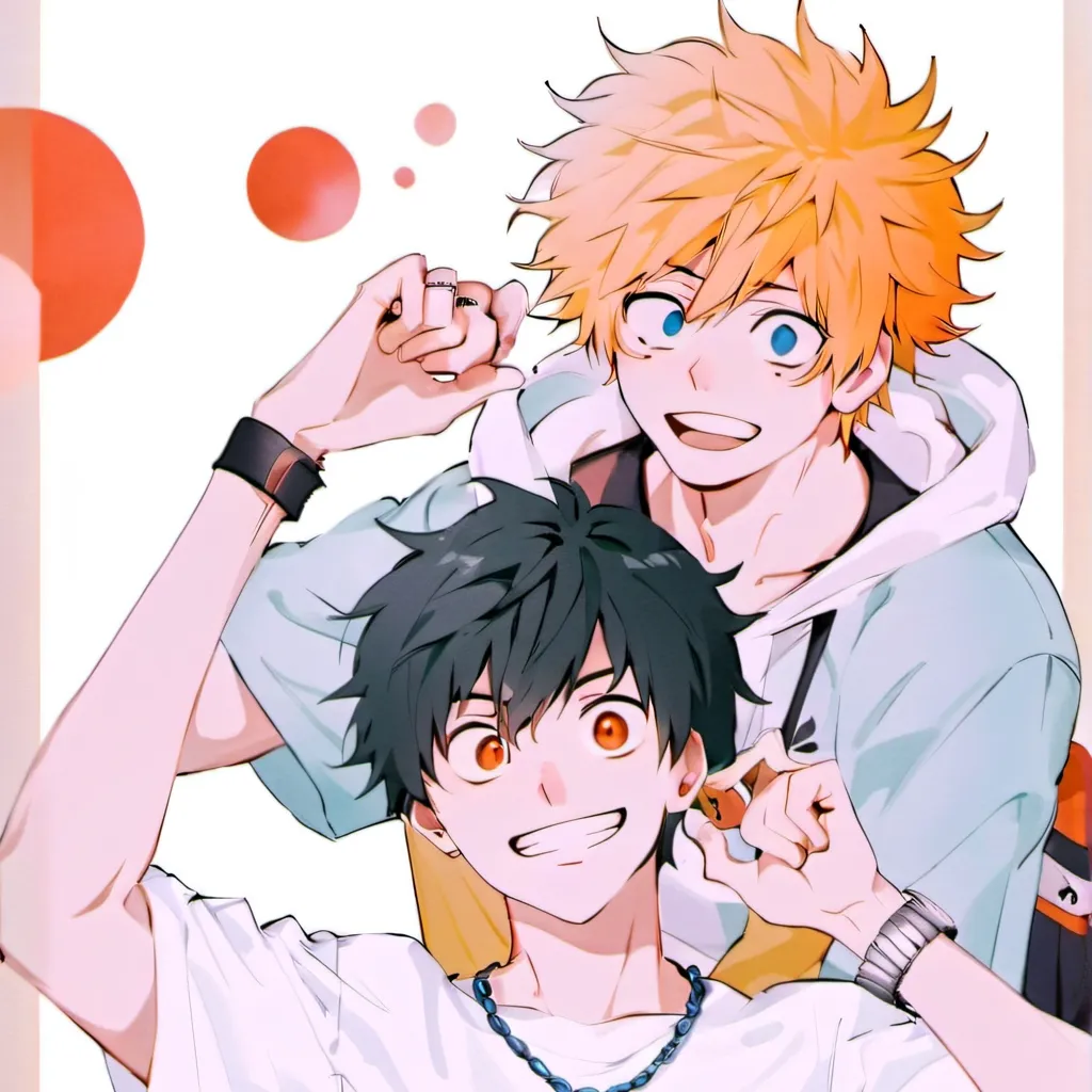 chat with ai character: Bakugo and Deku