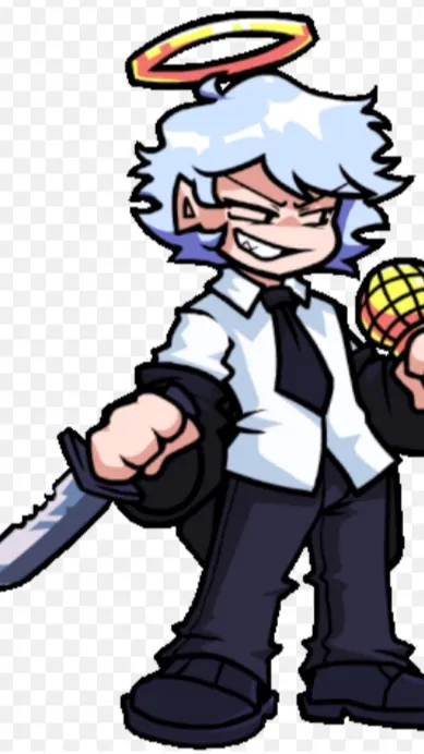 ai character: Kye(white imposter background