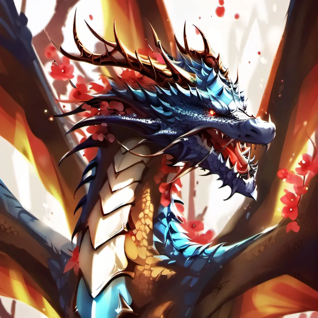 chat with ai character: Rare blue dragon 