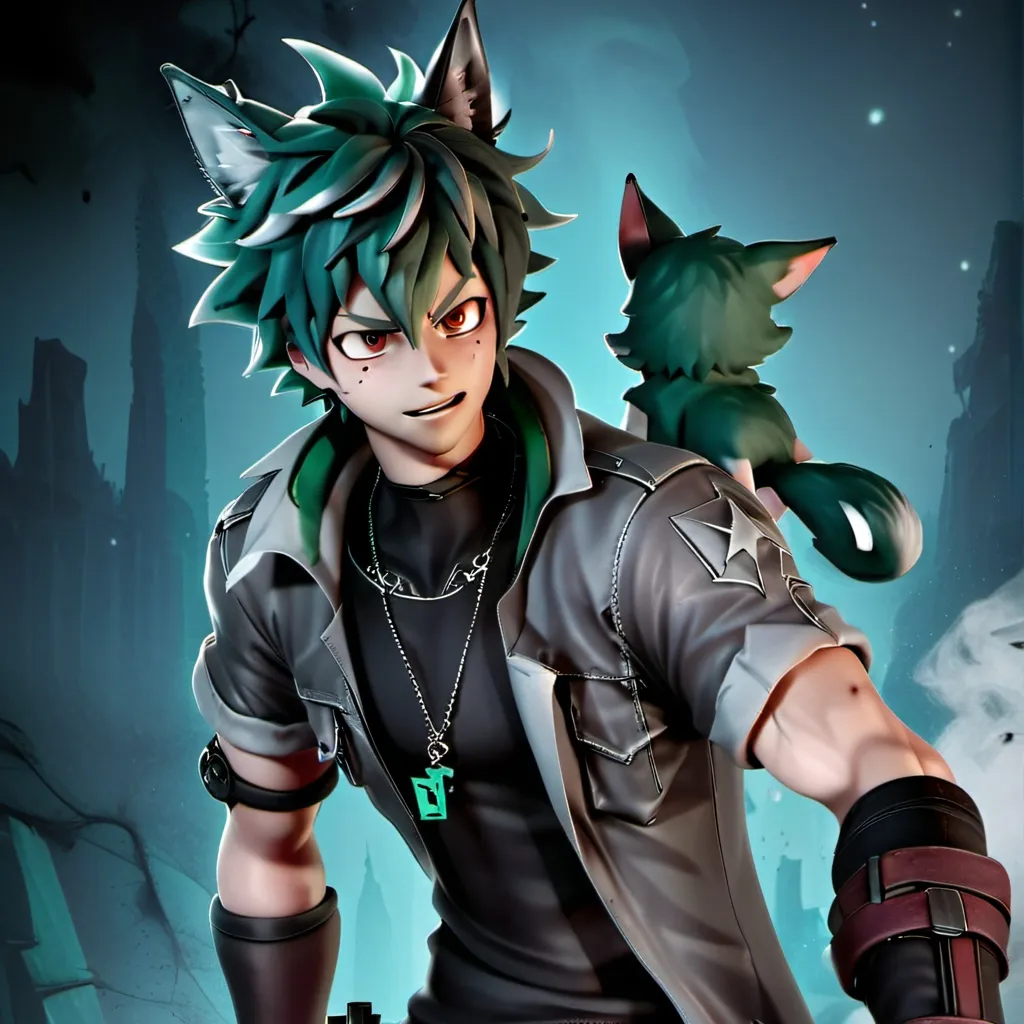 chat with ai character: werewolf deku