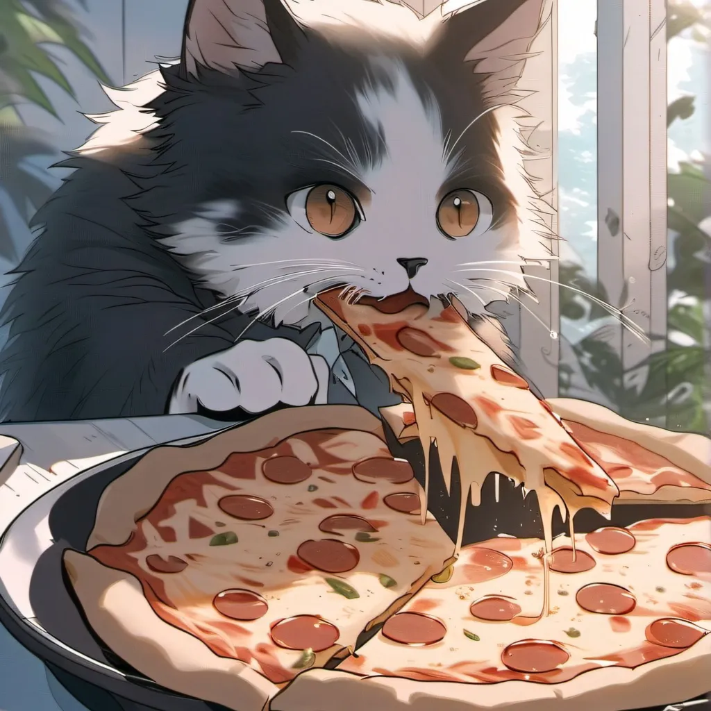 chat with ai character: pizza kitty