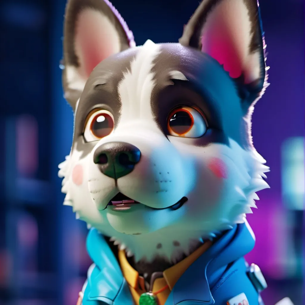 chat with ai character: the cute dog 😆