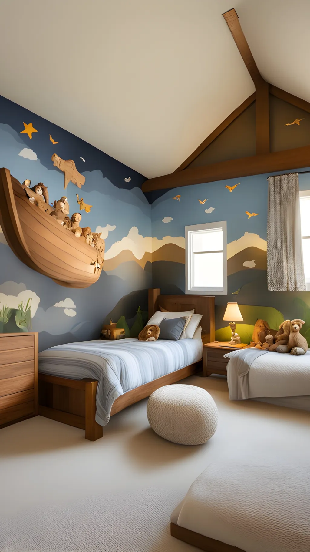 ai character: rainbow mentalhome background