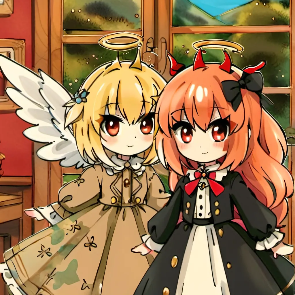 chat with ai character: Evil and good 