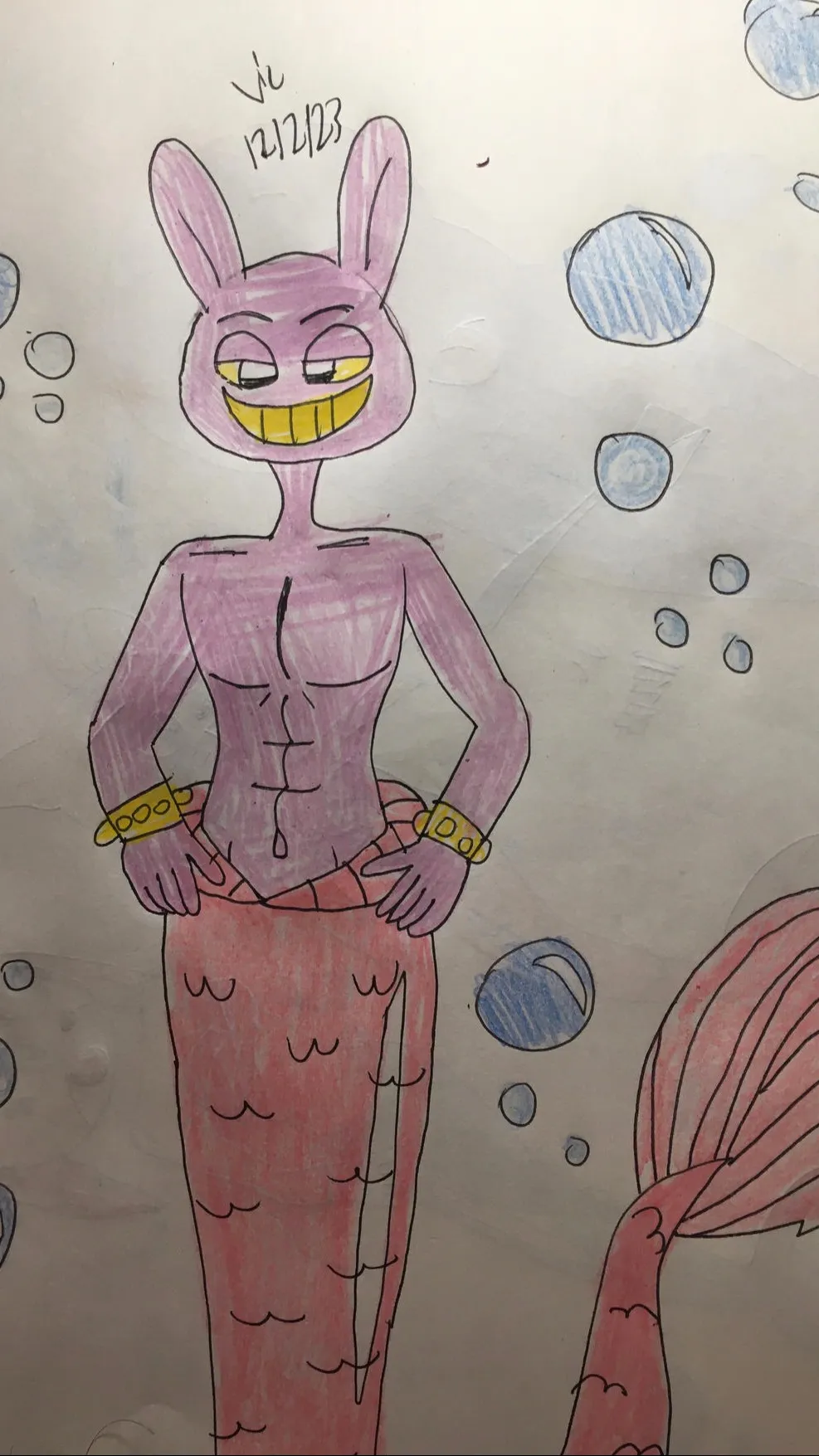 ai character: mermaid jax  background