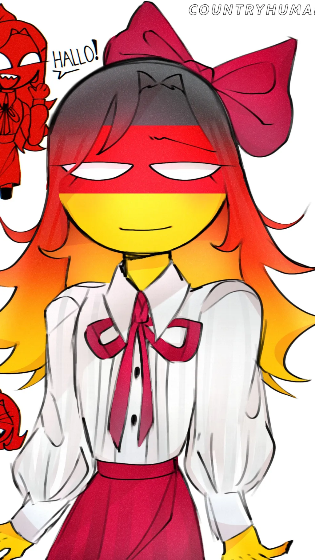 ai character: girl germany background