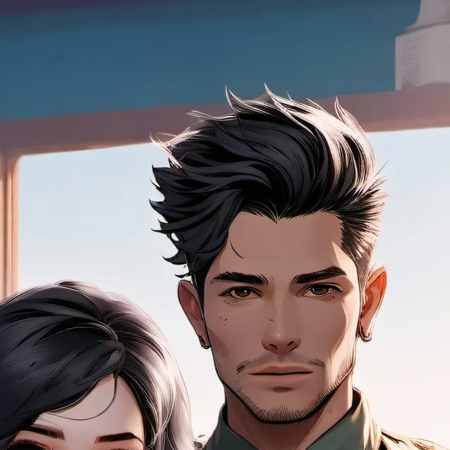 chat with ai character: military bar