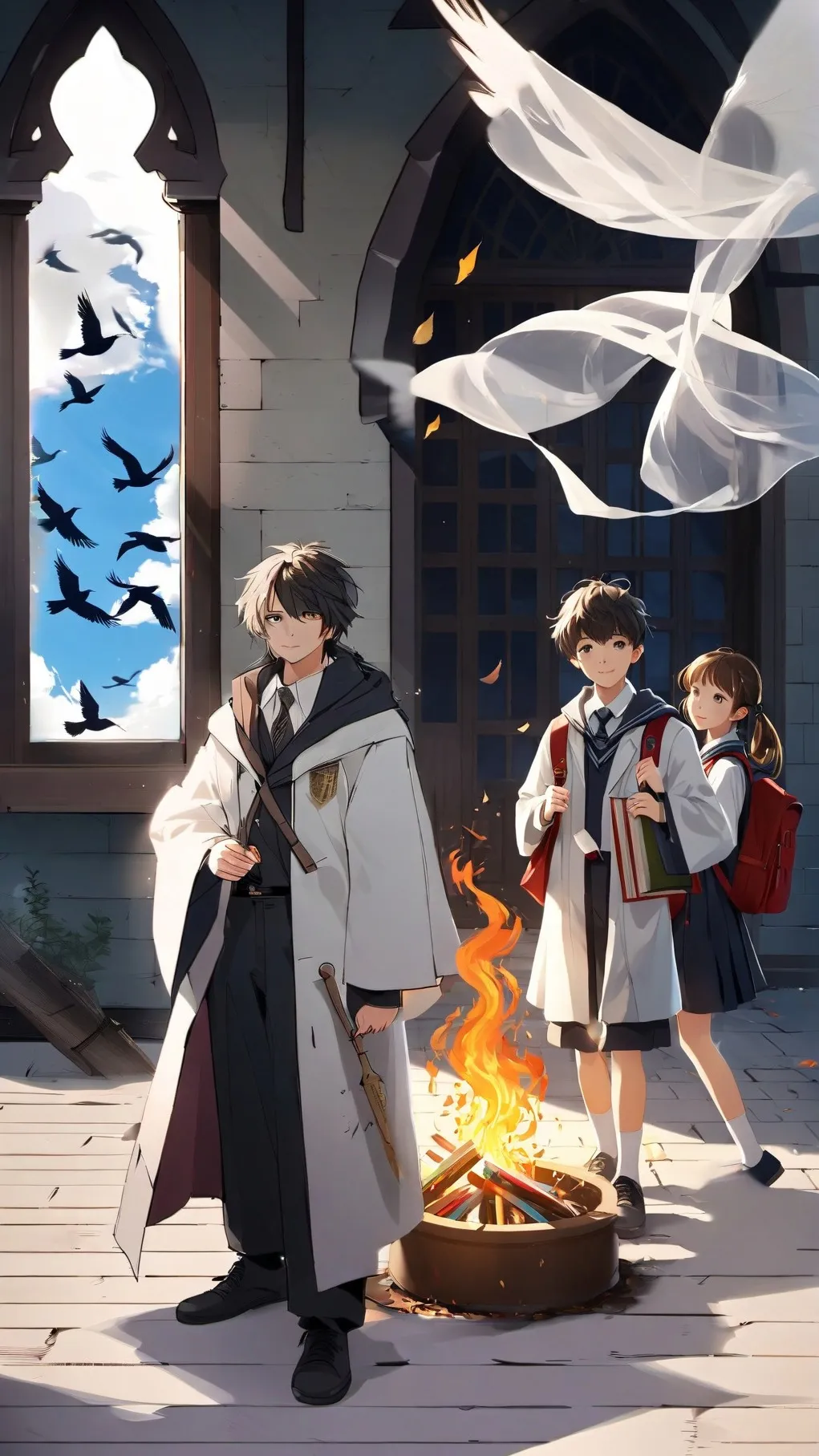 ai character: Hogwarts besties<3 background