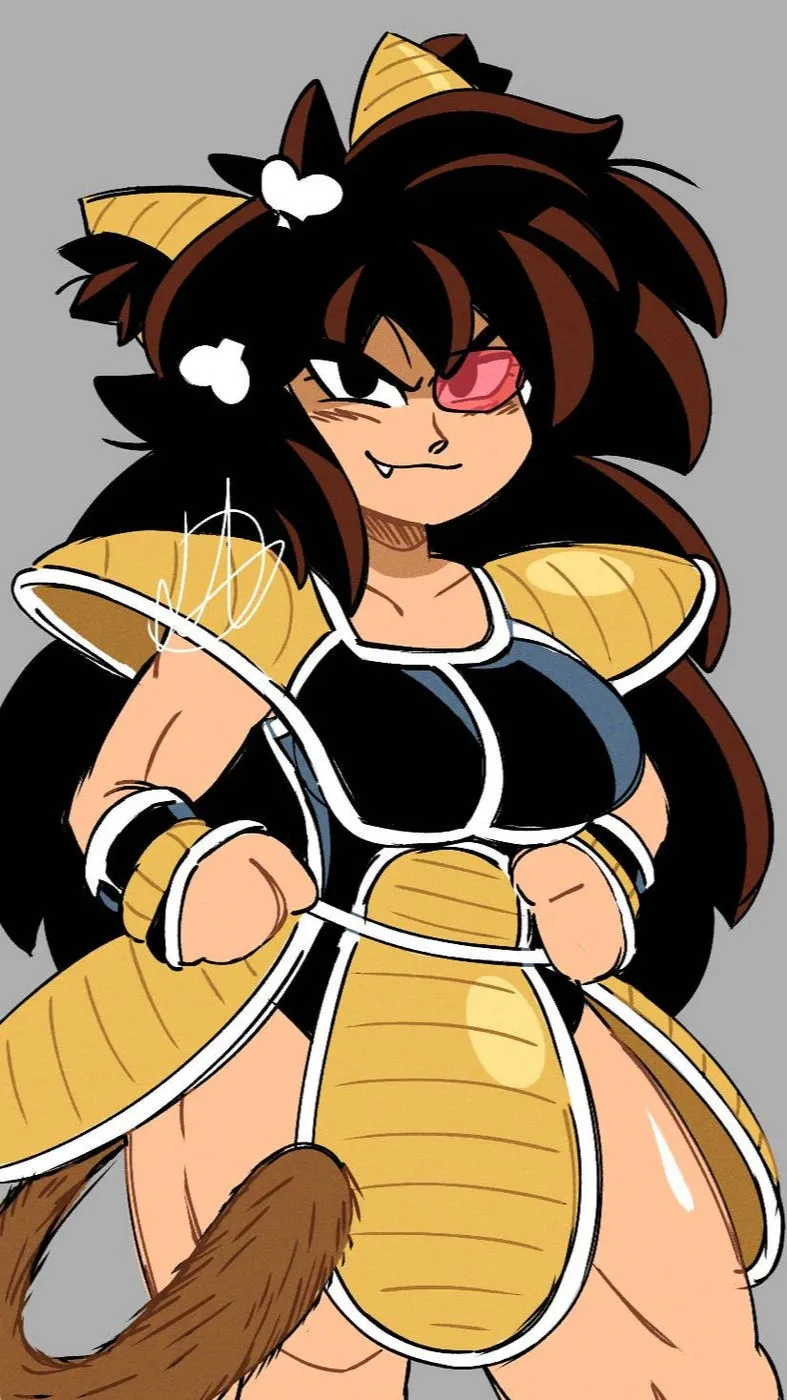 ai character: female saiyan background