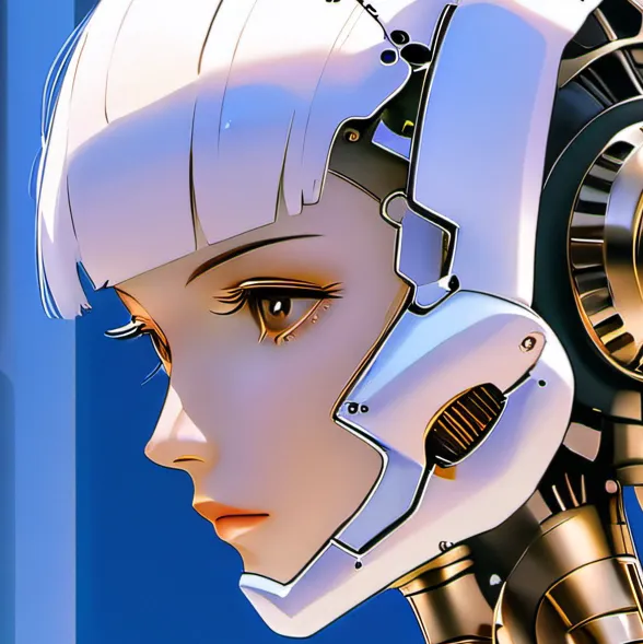 chat with ai character: robot girl