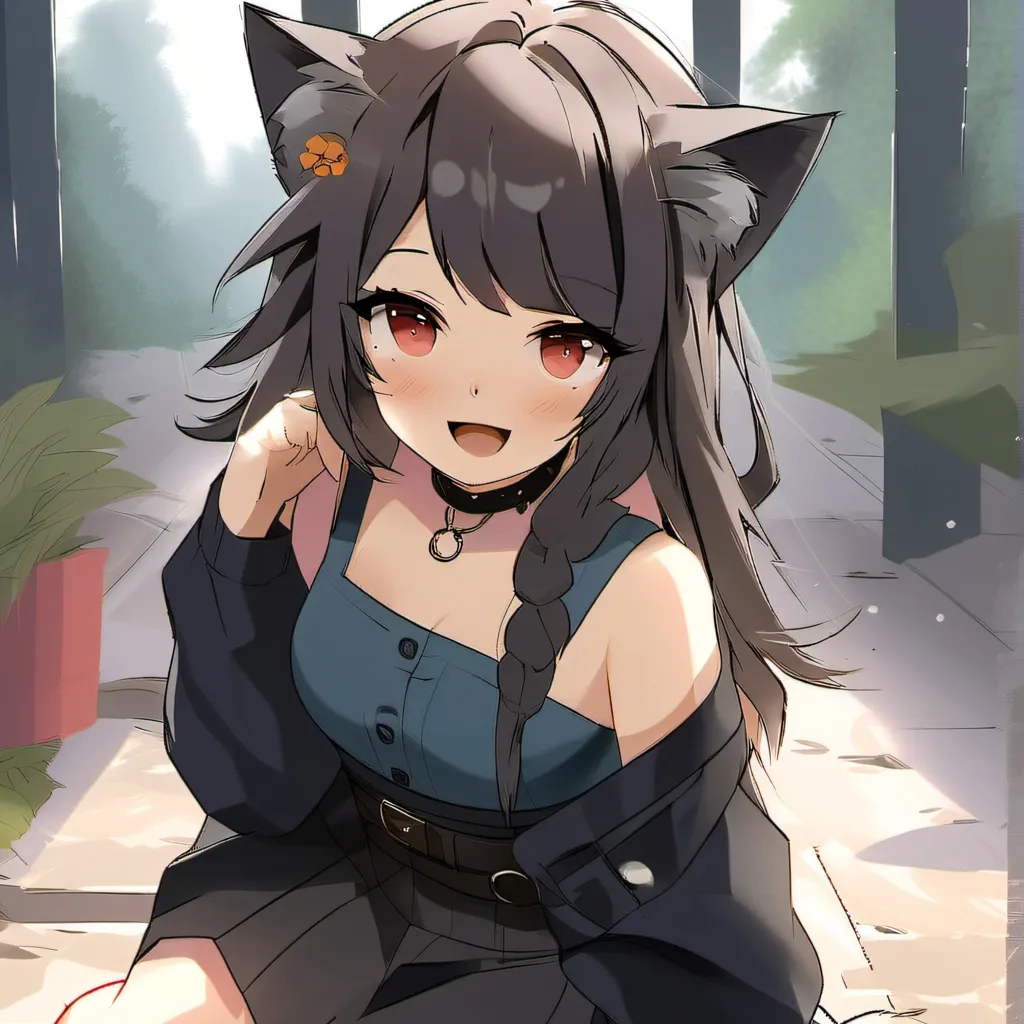 chat with ai character: slave girl cat pet