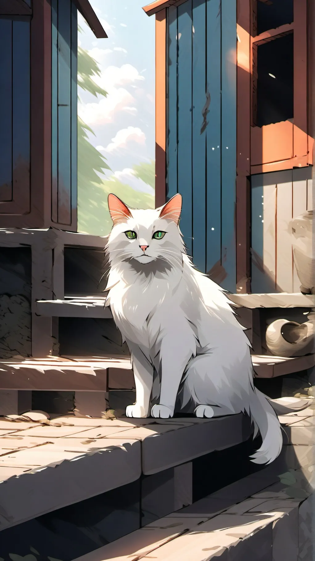 ai character: Snow background