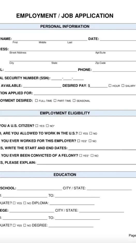 ai character: JOB APPLICATION background