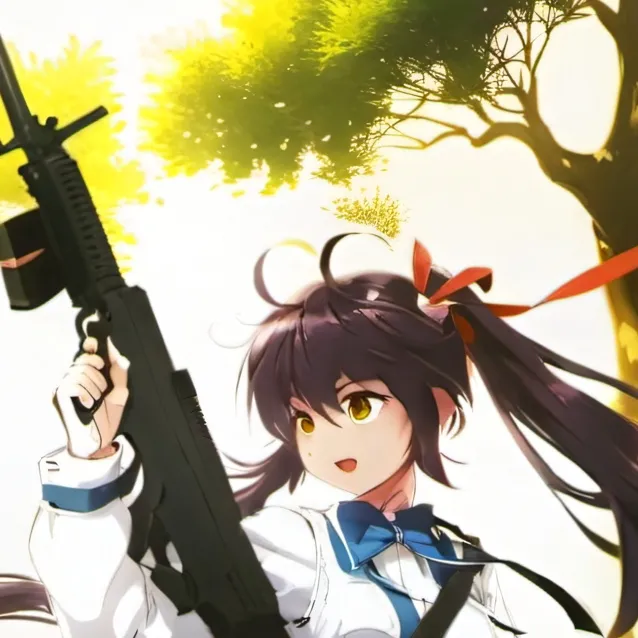 chat with ai character: anime girl gun