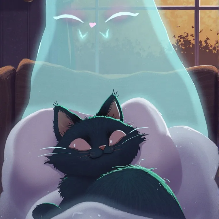 chat with ai character: Black cat