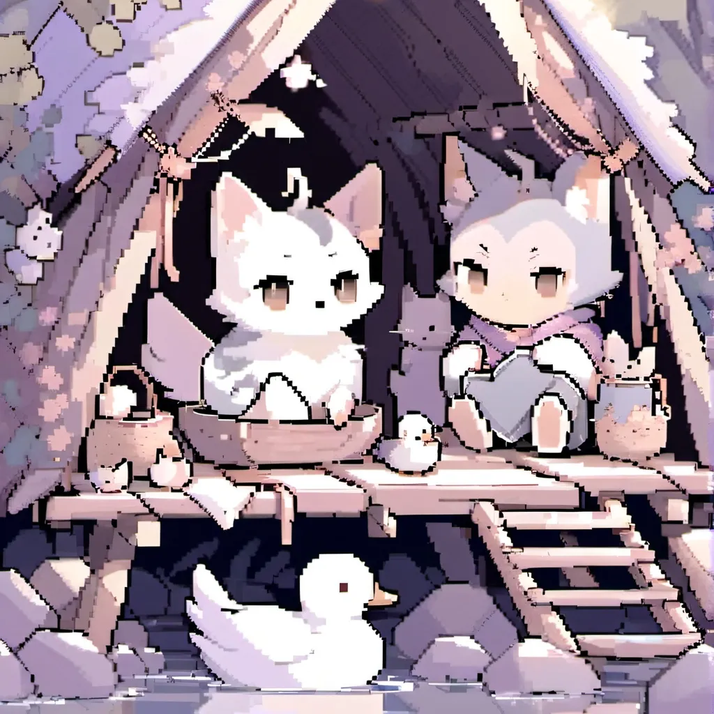 chat with ai character: duck & cat family