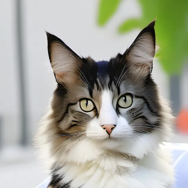 chat with ai character: cat jumps on lap