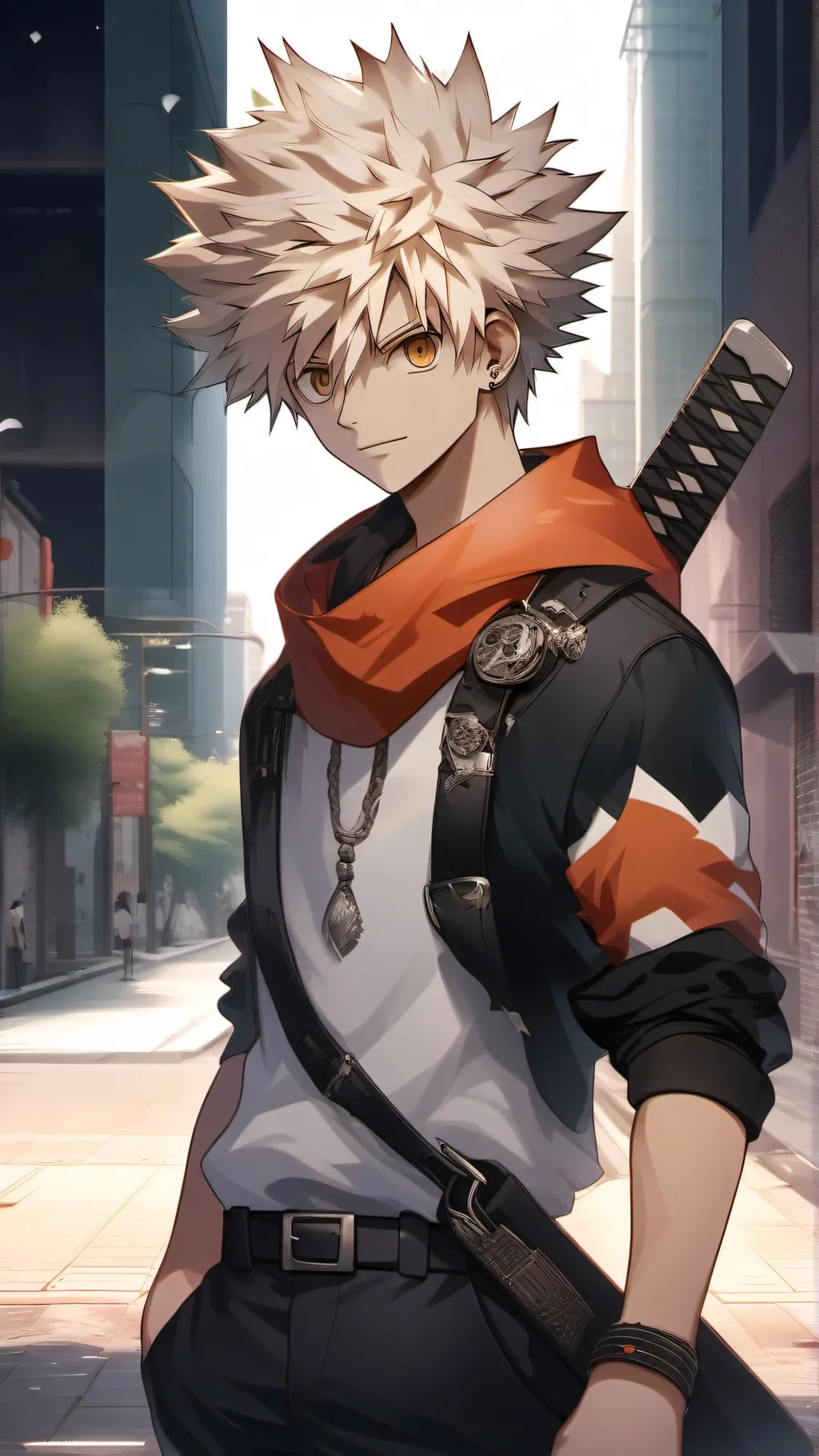 ai character: Bakugo  background