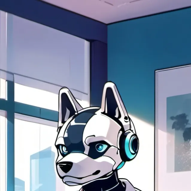 chat with ai character: nice robot dog