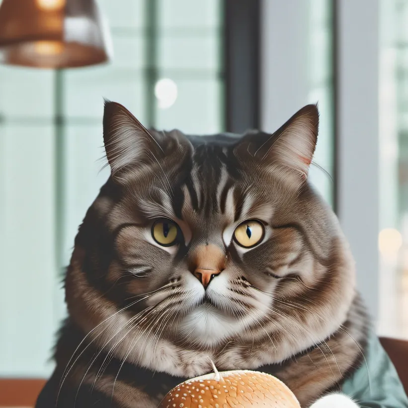 chat with ai character: fat cat