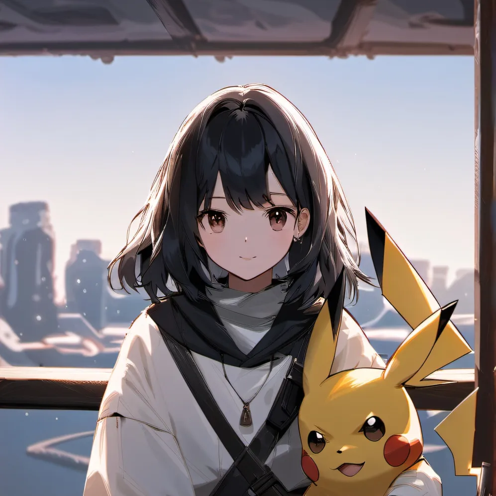 chat with ai character: girl and pikachu