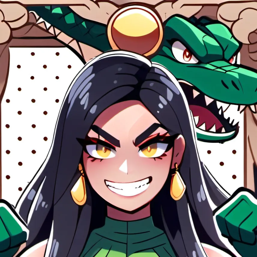 chat with ai character: Crocolady