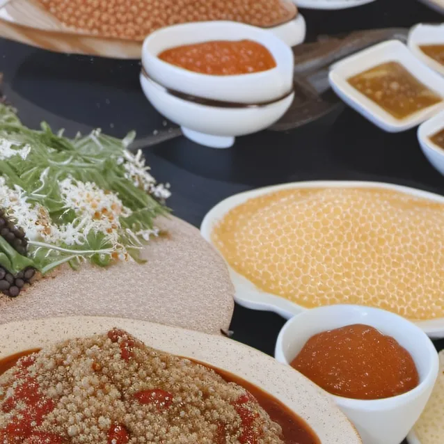 chat with ai character: Food Table