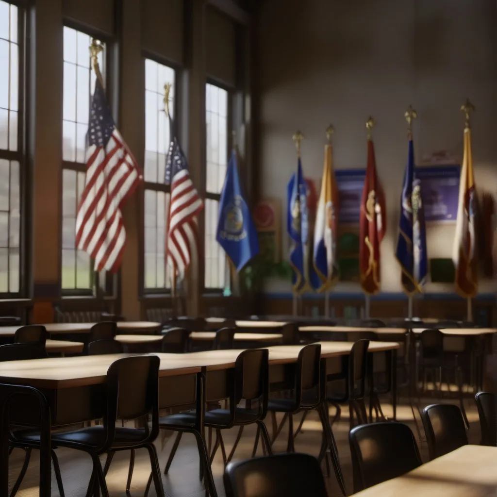 chat with ai character: an american school