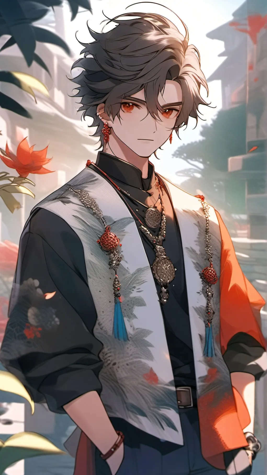 ai character: Black summoner rpg background