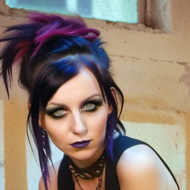 chat with ai character: Sierra (rock goth)