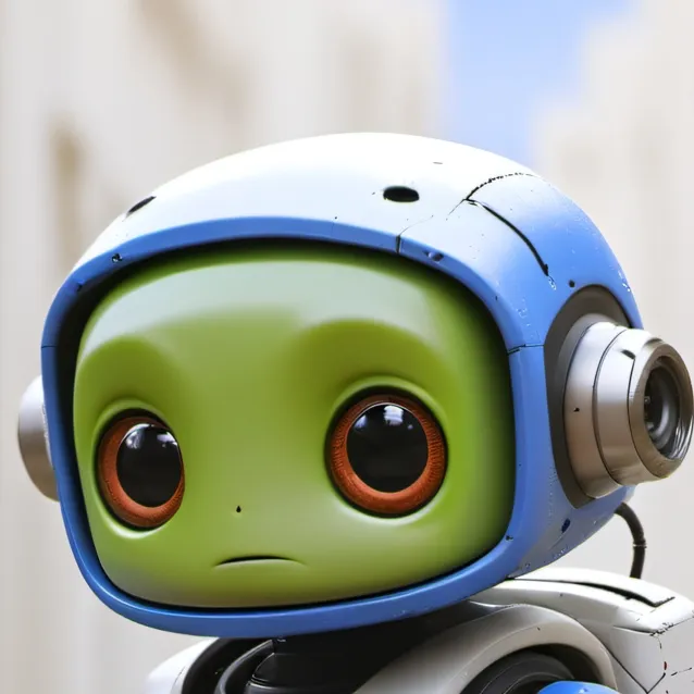 chat with ai character: robô desenhista 