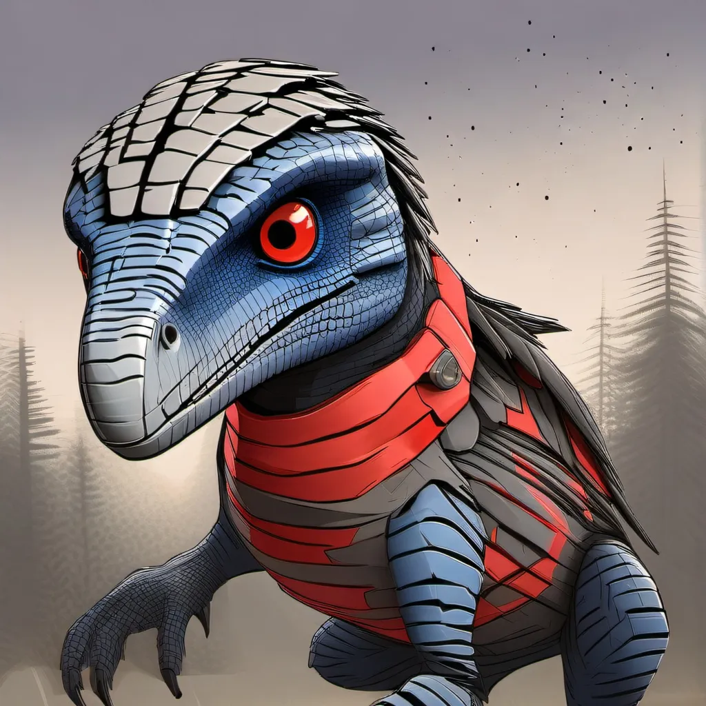 chat with ai character: blue and red