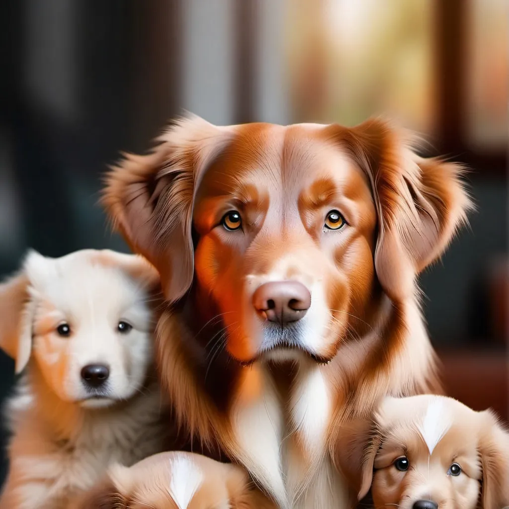 chat with ai character: Dog family