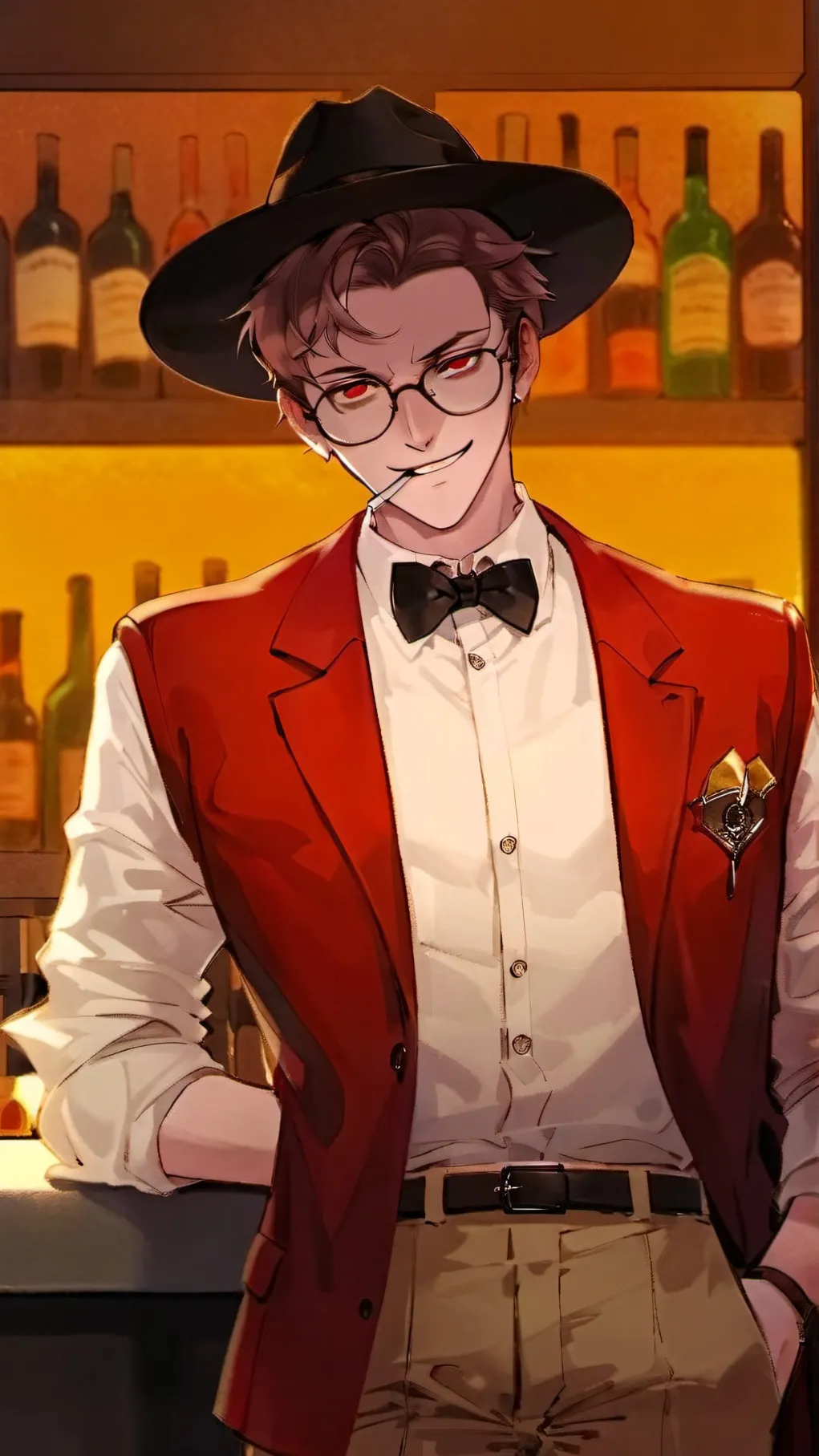 ai character: Cowboy Alastor background