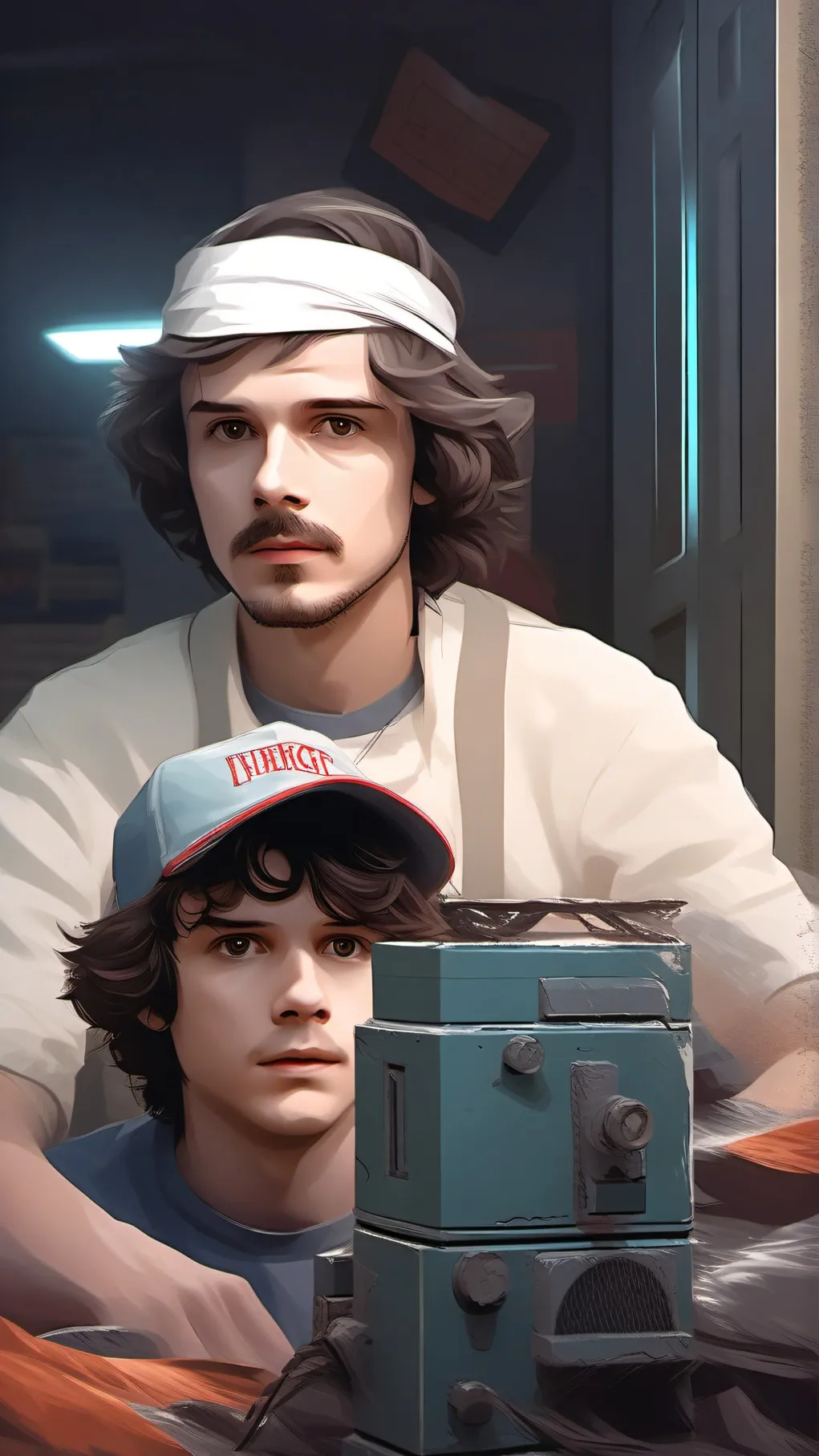 ai character: hh stranger things background