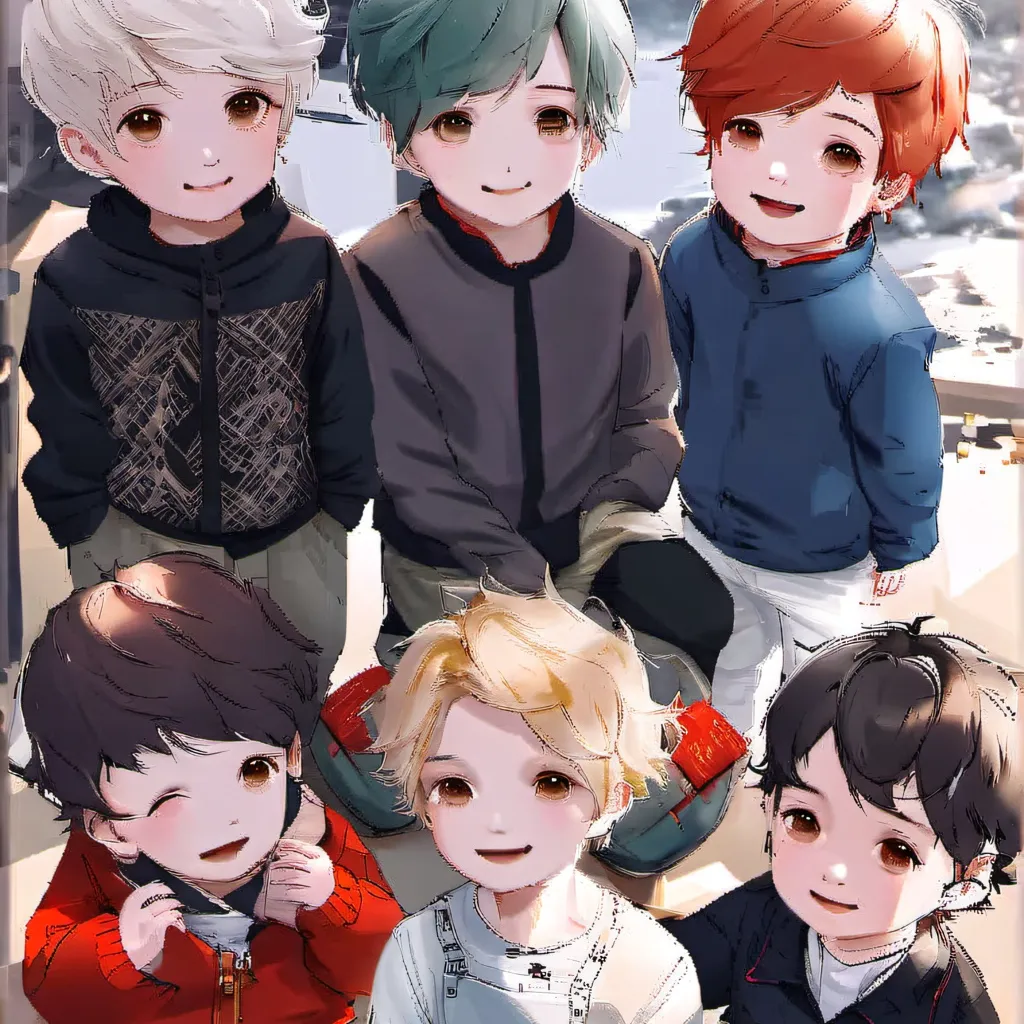 chat with ai character: Six toddlers