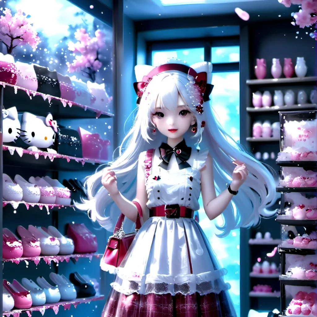 chat with ai character: Hello kitty shop