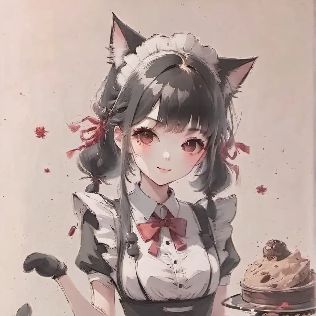 chat with ai character: Neko maid girl 